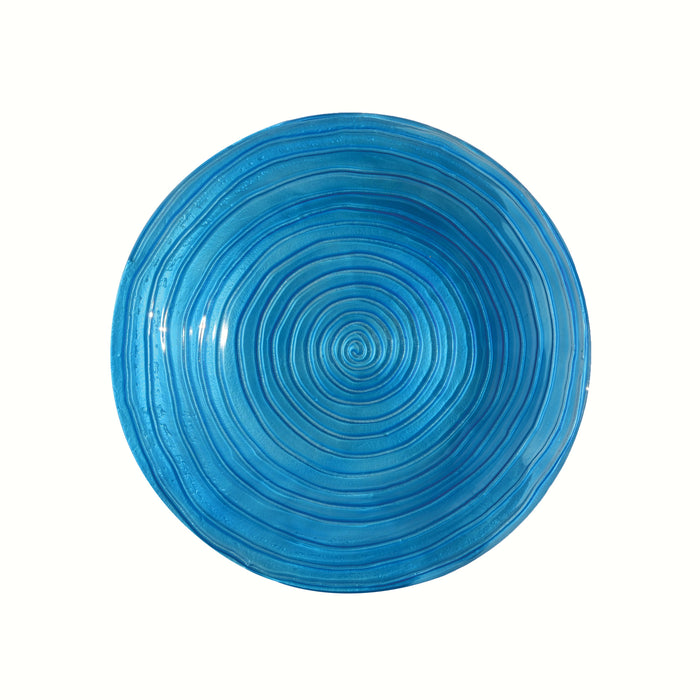 Blue Swirls Birdbath Bowl 18 IN