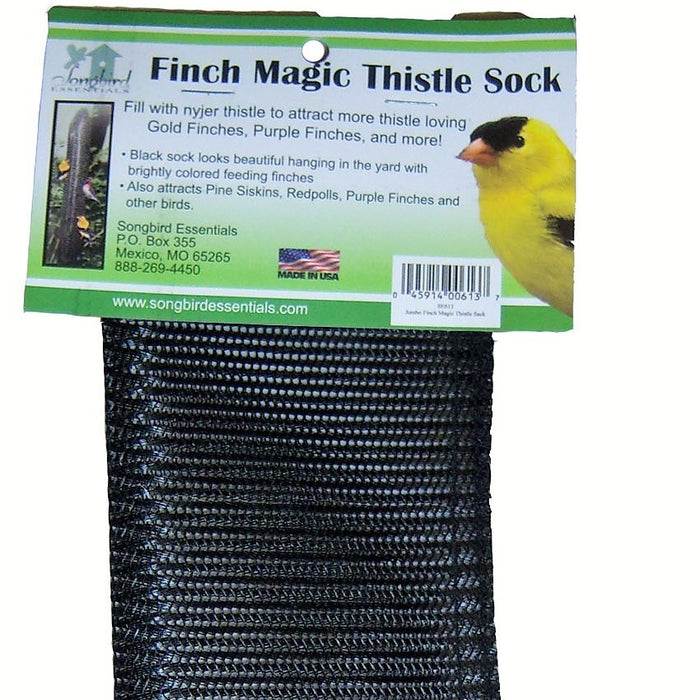 Jumbo Black Finch Magic Thistle Sack 16 IN