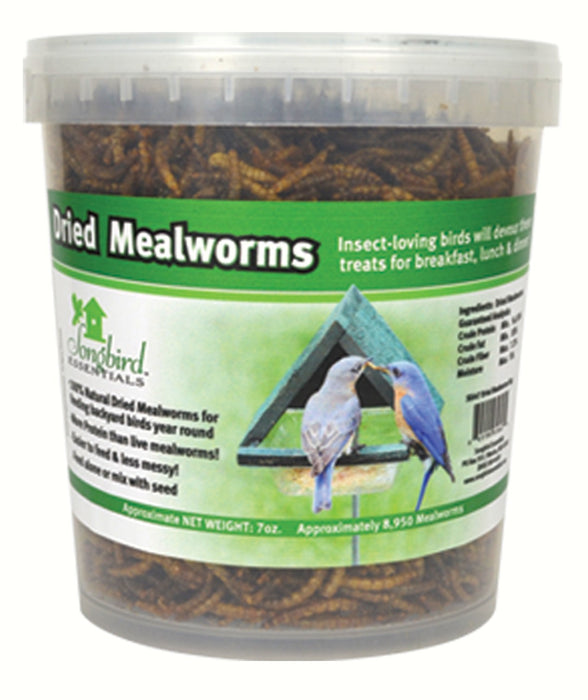 Tub of Dried Mealworms 16 OZ
