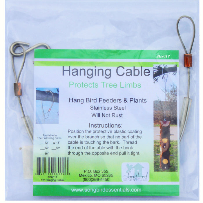 18 IN Stainless Steel Bird Feeder Hanging Cable