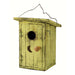 Yellow Birdie Loo Wood Birdhouse 7 IN x 10.5 IN x 10.5 IN