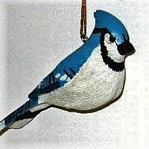 Poly-resin Blue Jay Ornament