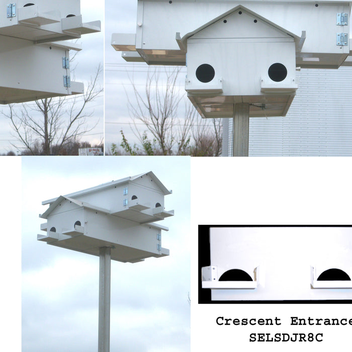 8 Crescent Lonestar Doors Goliad Jr Modular Purple Martin House