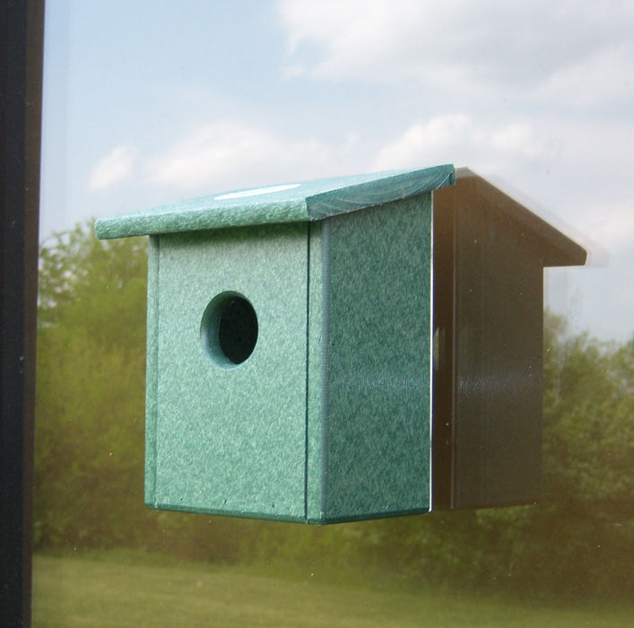 Recycled Plastic Window Nest View Bird House 8 IN x 6.5 IN x 5.5 IN