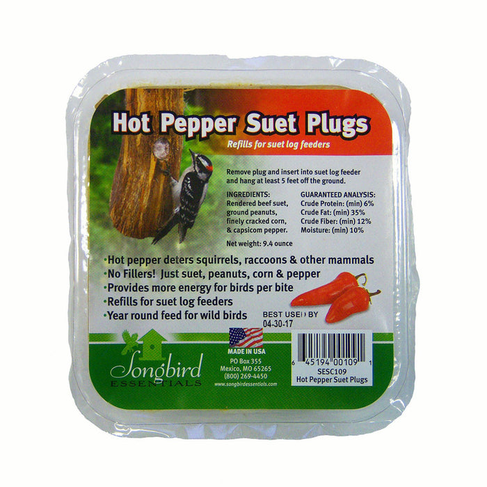 Songbird Suet Hot Pepper Plugs