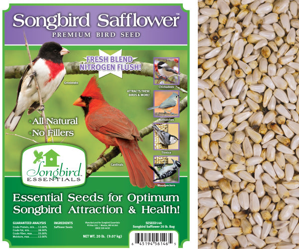 Songbird Safflower Bird Seed 20 LB