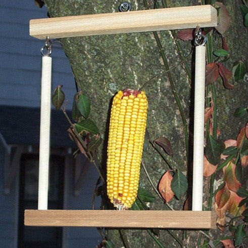 10 IN x 11 IN Flying Trapeze Corn Cob Squirrel Feeder