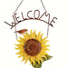Birds of a Feather Sunflower Welcome Sign 18 IN x 11.8 IN