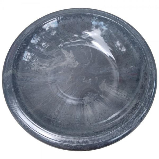 Birdbath Bowl Cool Grey Gloss Fiber  20 IN x 20 IN
