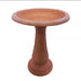 Terra Cotta Fiber Birdbath With Base 20 IN x 29 IN 