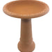 20 IN x 29 IN Terra Cotta Fiber Birdbath With Base