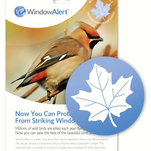 Pack of 4 Maple Leaf Window Alert Decals