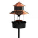 Modern Farmhouse Gaslight Solar Light Bird Seed Black with Coppertop Feeder