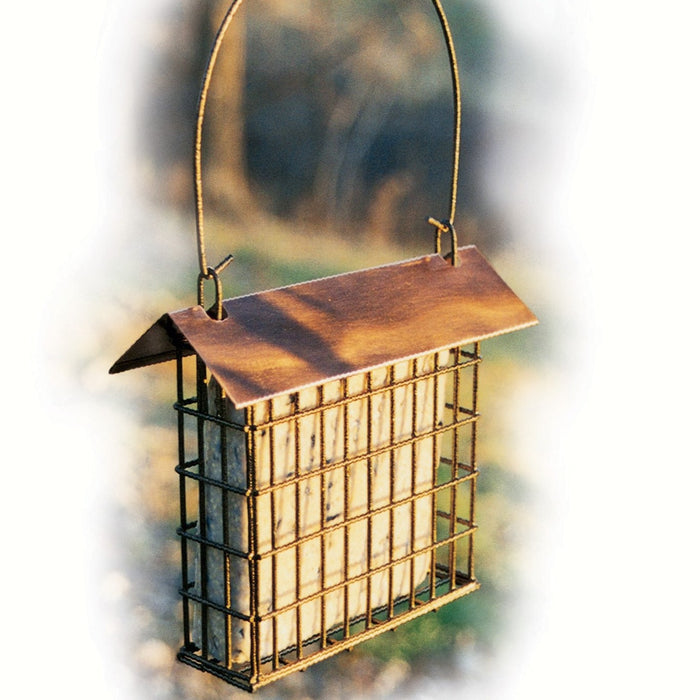 Brushed Copper Top Single Suet Cage 6.5 IN x 6.25 IN