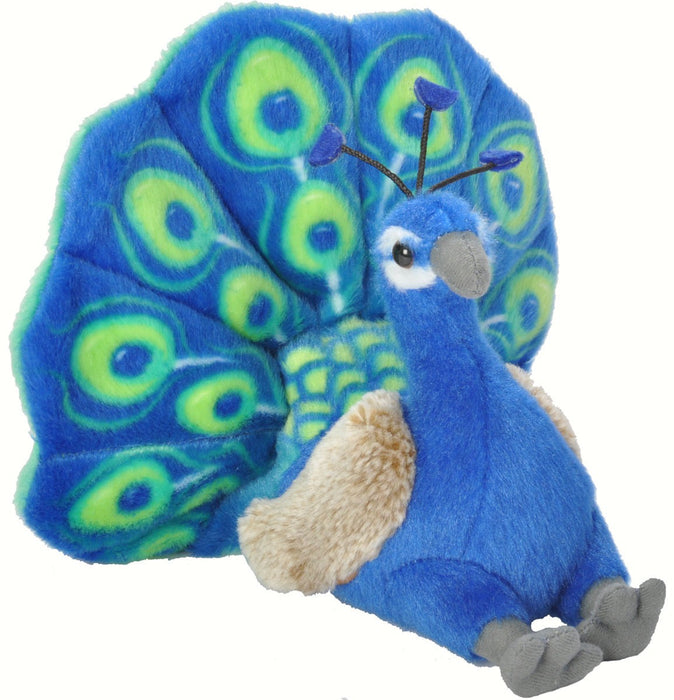 Peacock Plush Stuffed Toy 8 IN