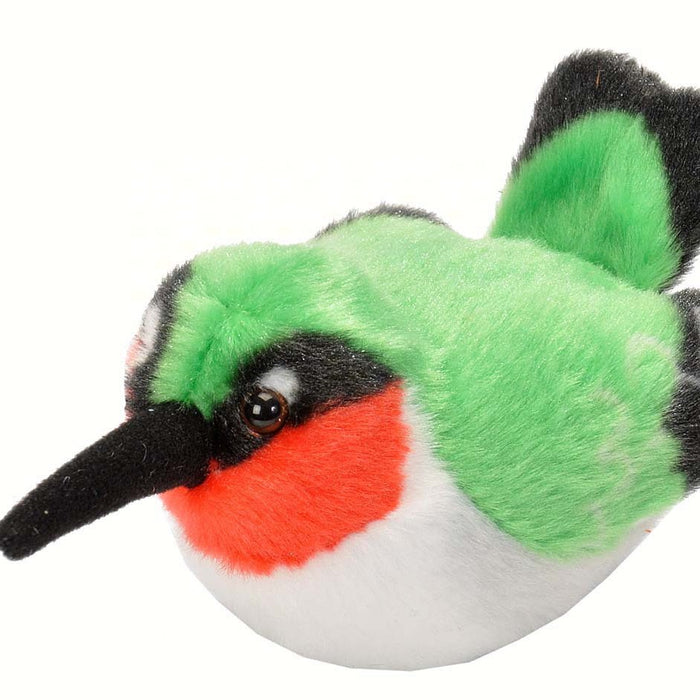 Ruby throated Hummingbird Plush Stuffed Toy 5 IN