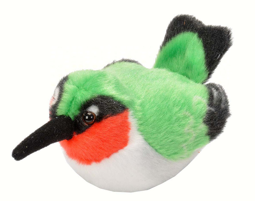 Ruby throated Hummingbird Plush Stuffed Toy 5 IN