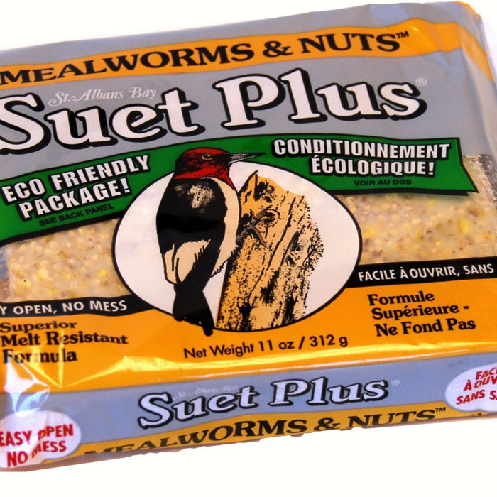 7.5 OZ Mealworms and Nuts Suet Cake