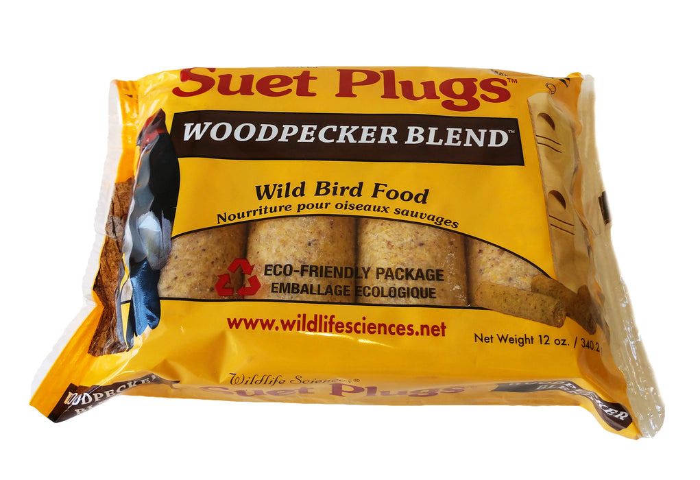 4 Pack Woodpecker Blend Suet Plugs