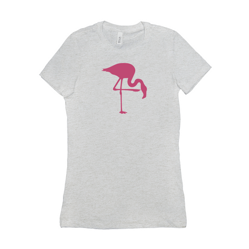 Bella + Canvas Women's Fit Cut Bending Flamingo Silhouette Graphic T-Shirt