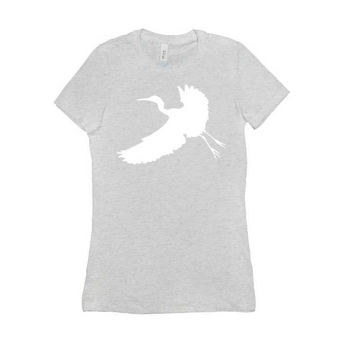 Bella + Canvas Women's Fit Cut 'Crane in Flight Silhouette' Graphic T-Shirt