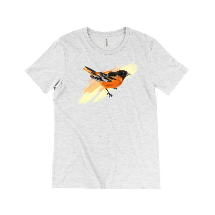 Bella + Canvas Women's Box Cut Painted Oriole Graphic T-Shirt