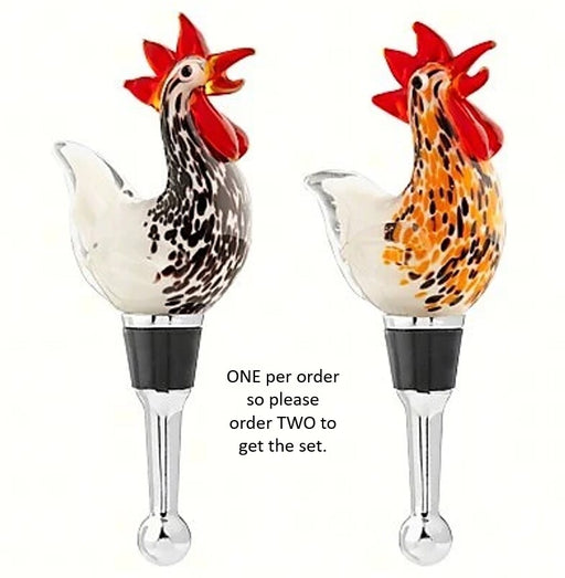 Rooster Bottle Stopper Hand Crafted