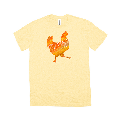Bella + Canvas Women's Box Cut Strutting Hen Spatter Graphic T-Shirt