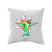 Throw Pillow Poly Fiber Double-Sided Coloring Book Hummingbird Design 14 IN