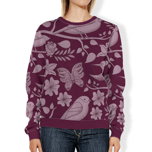 Woman's Bohemian Songbird Crewneck Sweatshirt