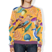 Woman's Watercolor Songbird Crewneck Sweatshirt